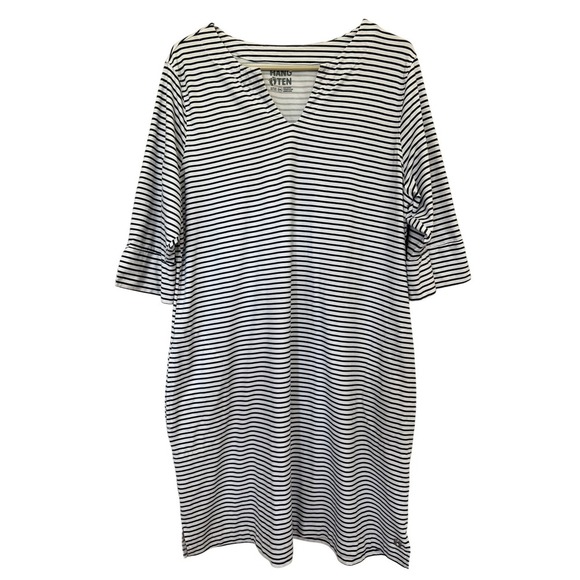 Hang 10 striped dress women's size XXL blue white pockets classic sailor - Picture 1 of 9